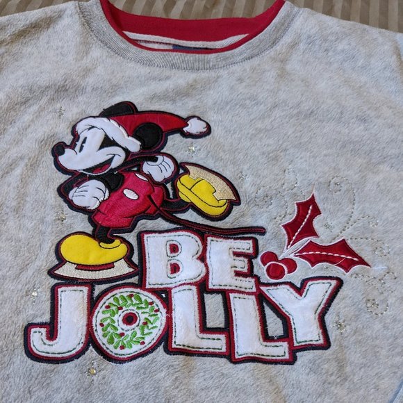 Disney Tops - Disney Mickey Mouse Sweatshirt Pullover Be Jolly Sweater